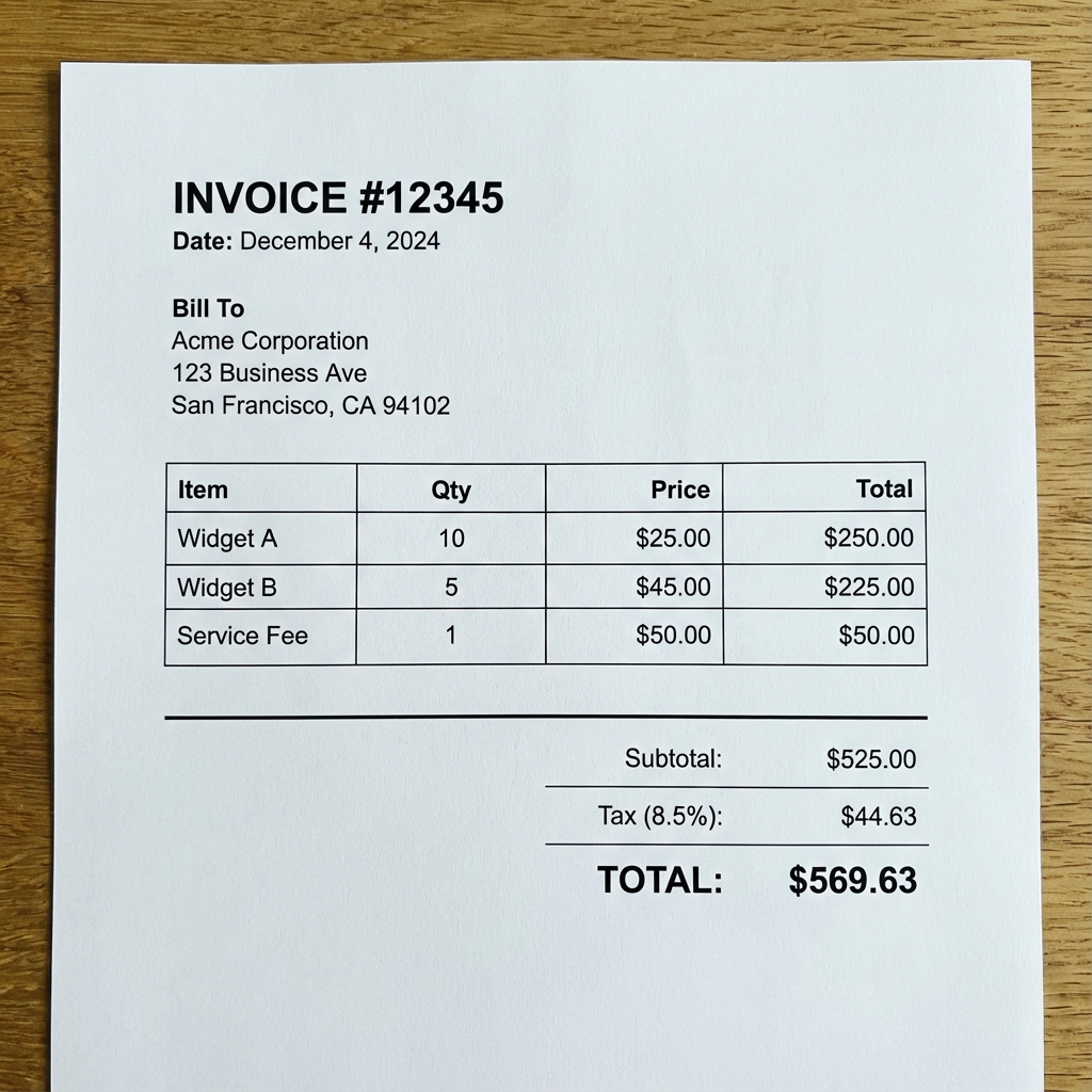Sample Invoice